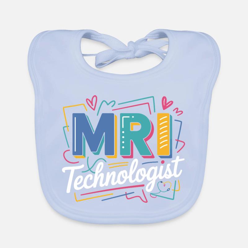 MRI Technologist Color Explosion Organic Baby Bibs