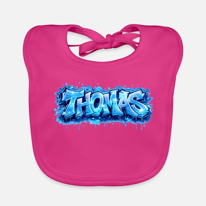 Graffiti Thomas Name Gift Ideal Printable Organic Baby Bibs