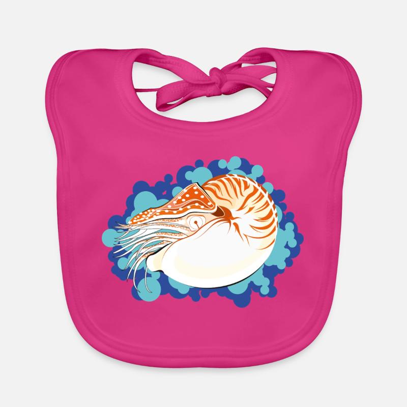Nautilus Pompilius – Retro-Marinekunst Baby Bio-Lätzchen