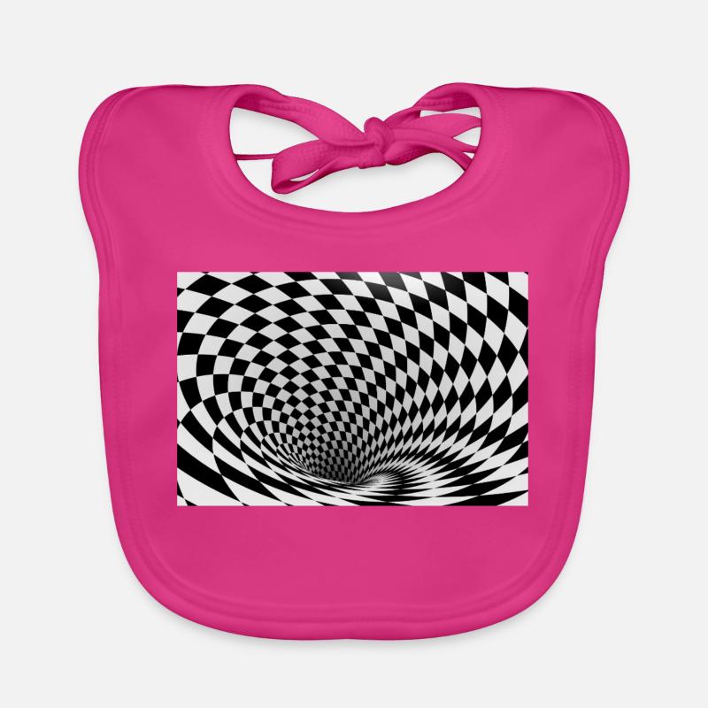 Hypnotic black and white vortex Organic Baby Bibs