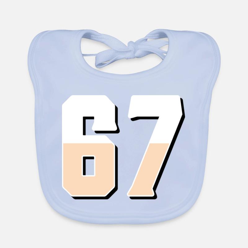 6 7 – Trendiges, minimalistisches Textdesign, Baby Bio-Lätzchen