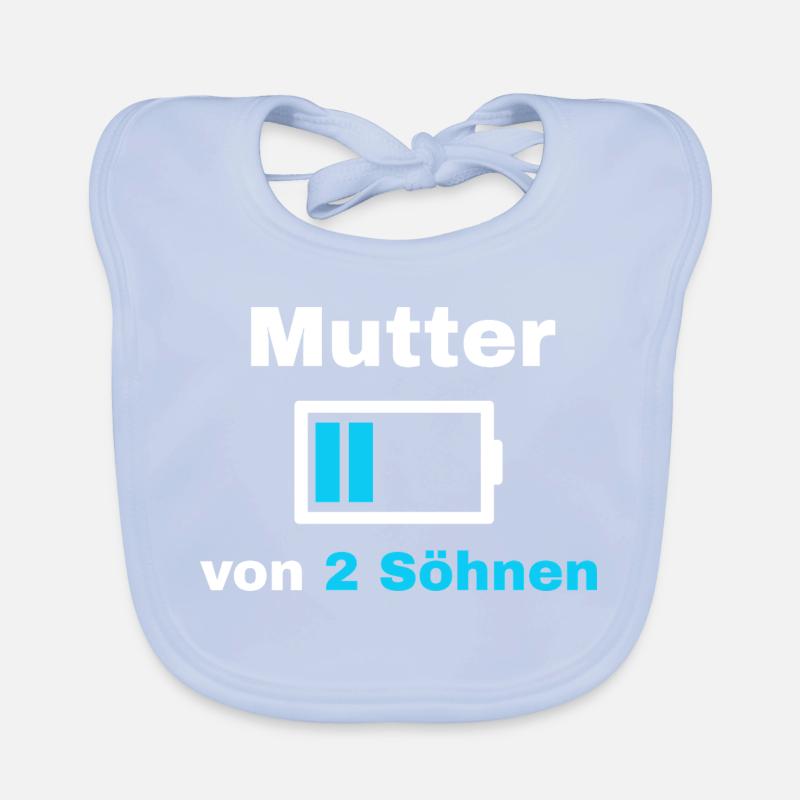 Mutter Sohn Spruch Stolz Mama 2 Kinder Geschenk Baby Bio-Lätzchen