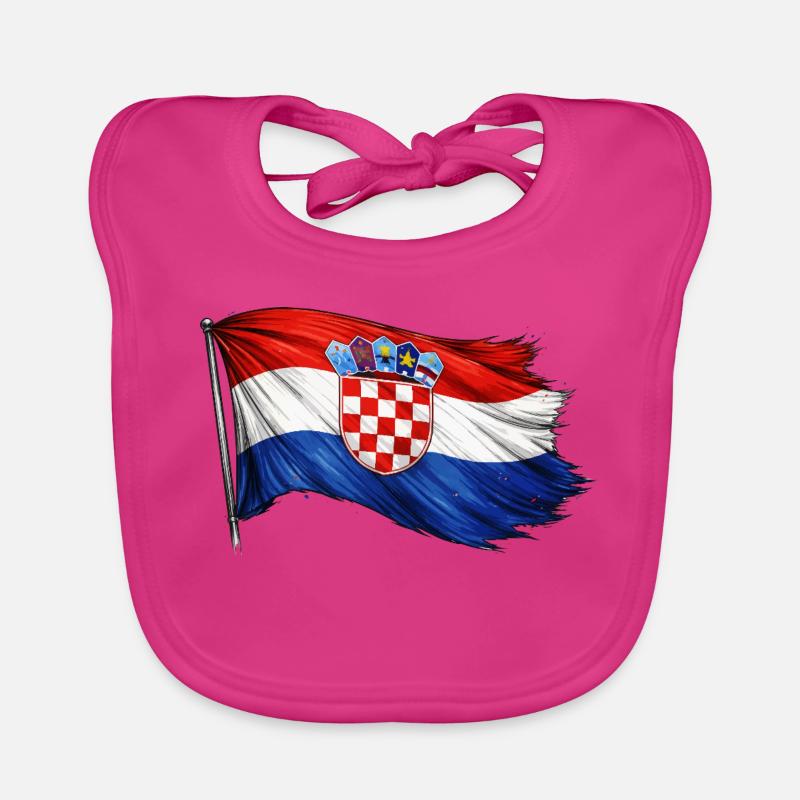 Kroatien Flagge Baby Bio-Lätzchen