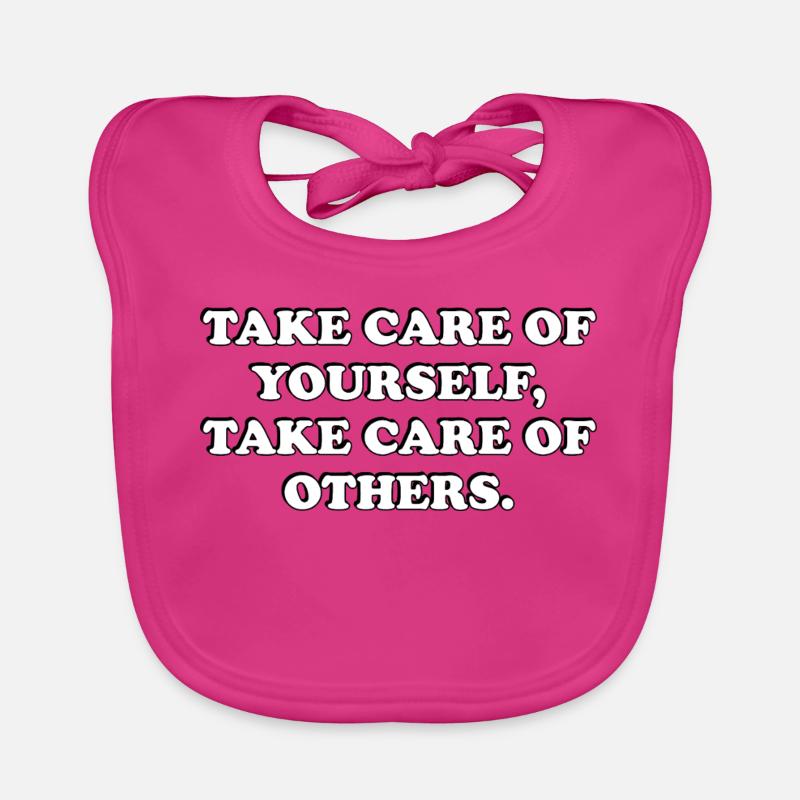 Self-Care Quote Organic Baby Bibs