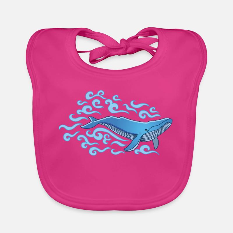 La baleine bleue Bavoir bio Bébé