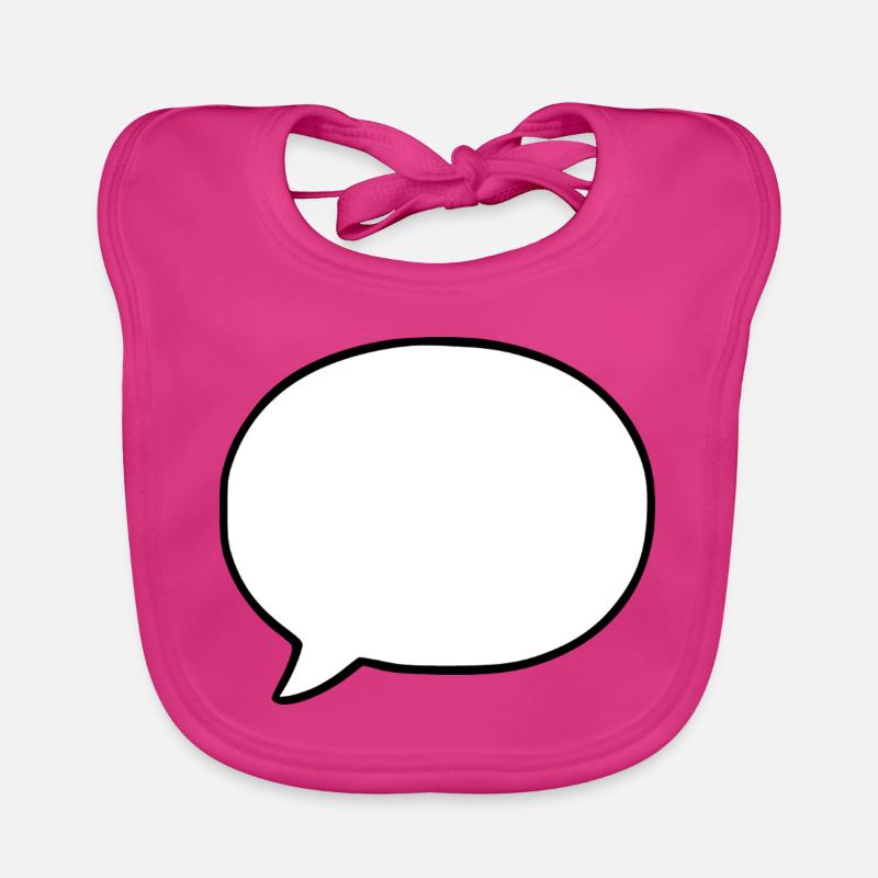 Personalize your own speech bubble comic Organic Baby Bibs