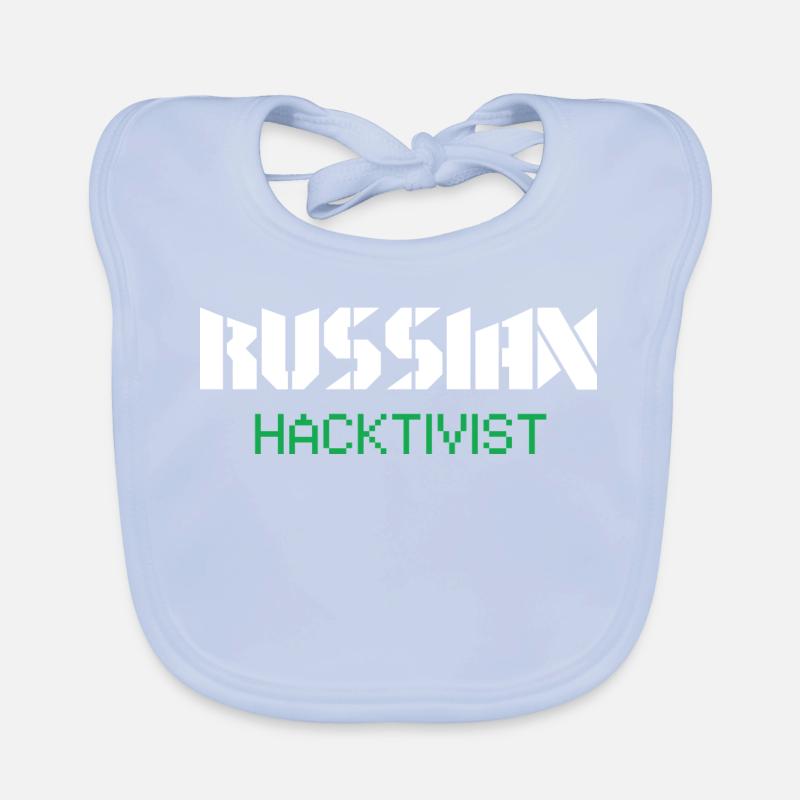 Russian Hacktivist Cyber Security Design Baby Bio-Lätzchen
