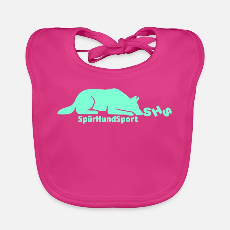 SHS Logo aquamarin - Baby Bio-Lätzchen - Fuchsia