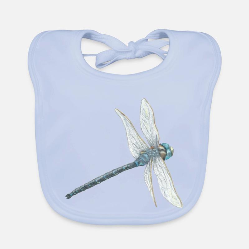 Illustration de libellule sarcelle Bavoir bio Bébé