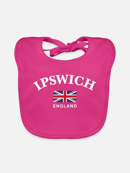 Ipswich, England - Baby Bio-Lätzchen - Fuchsia