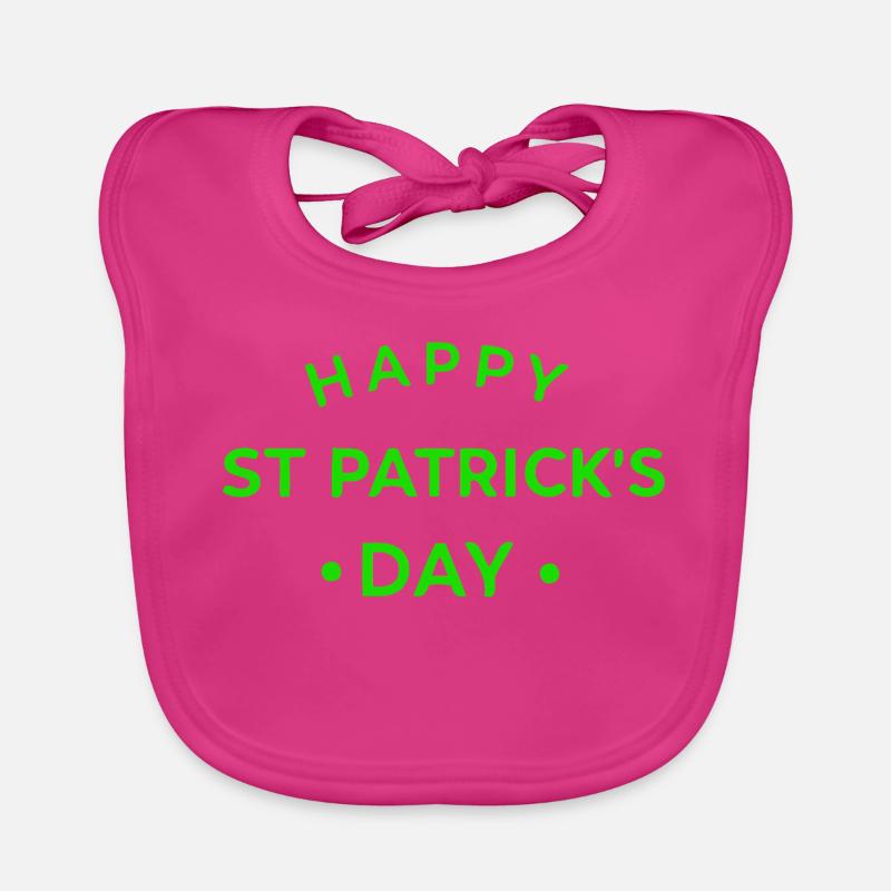 Saint Patrick Vert  Bavoir bio Bébé