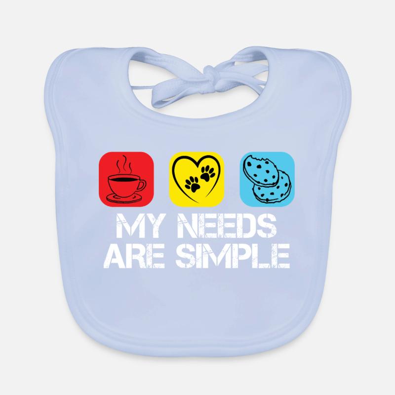 Coffee, cats and biscuits Organic Baby Bibs