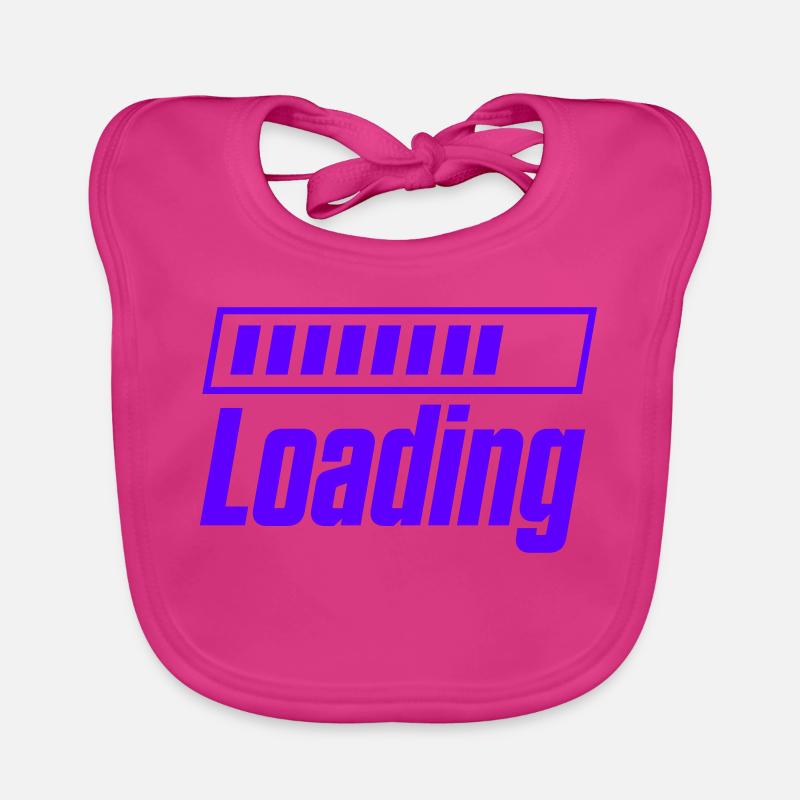 Loading bar motif Organic Baby Bibs