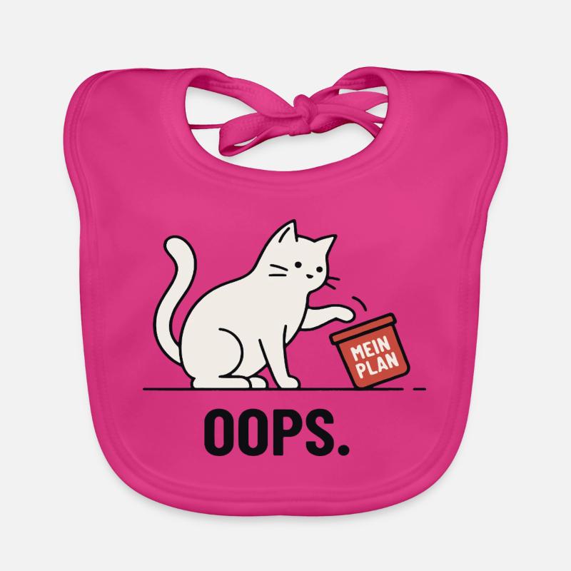 Mon plan... Oups – Chat drôle Bavoir bio Bébé