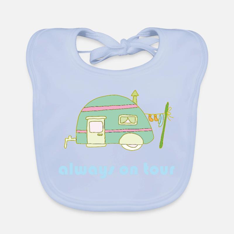 Always on Tour Retro-Wohnwagen Baby Bio-Lätzchen