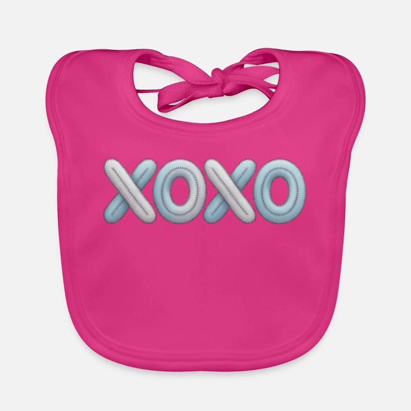 Broderie patchwork XOXO Bavoir bio Bébé
