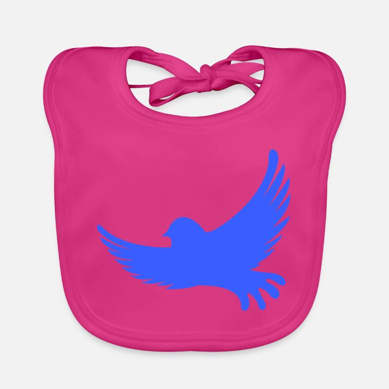 Blue-winged pigeon in flight Organic Baby Bibs