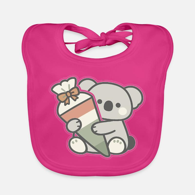 Endlich Schulkind Koala Schultüte Einschulung Baby Bio-Lätzchen
