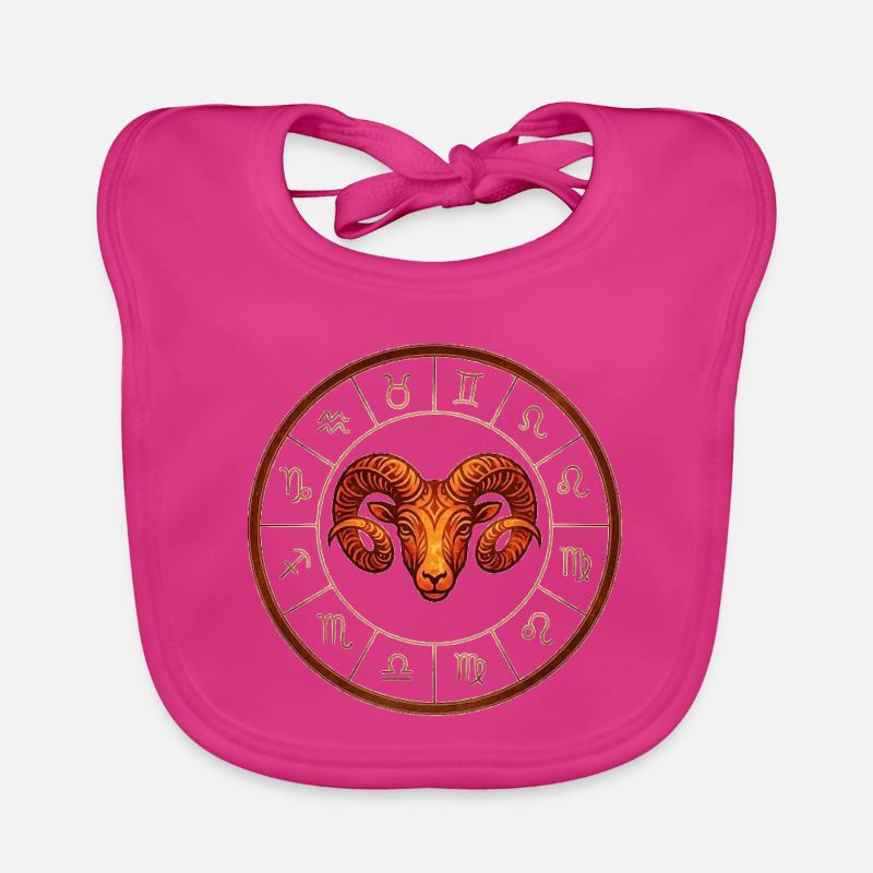 Widder - Baby Bio-Lätzchen - Fuchsia