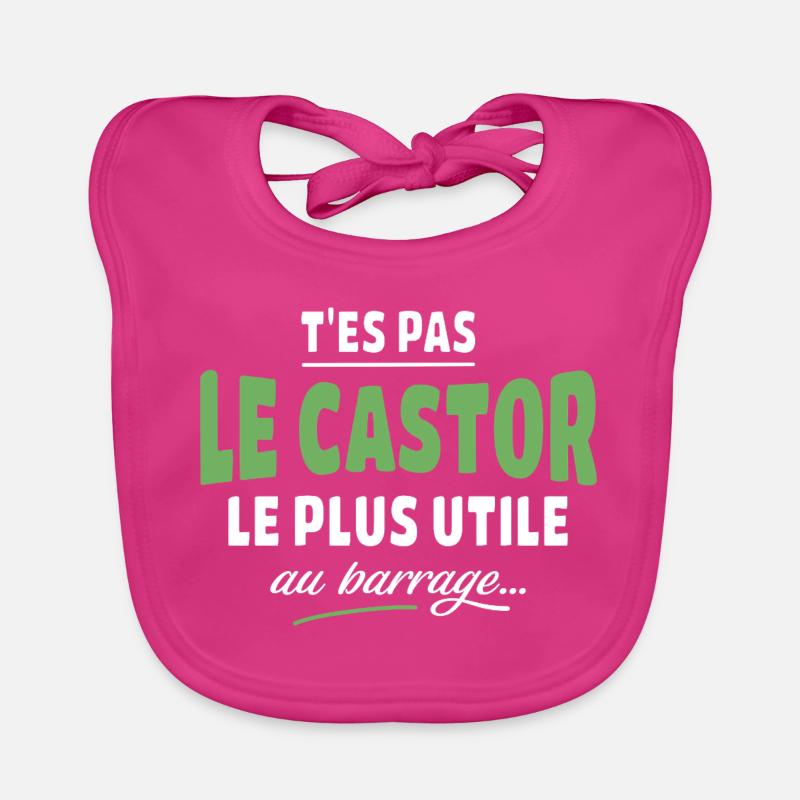 Tes pas le castor le plus utile Bavoir bio Bébé