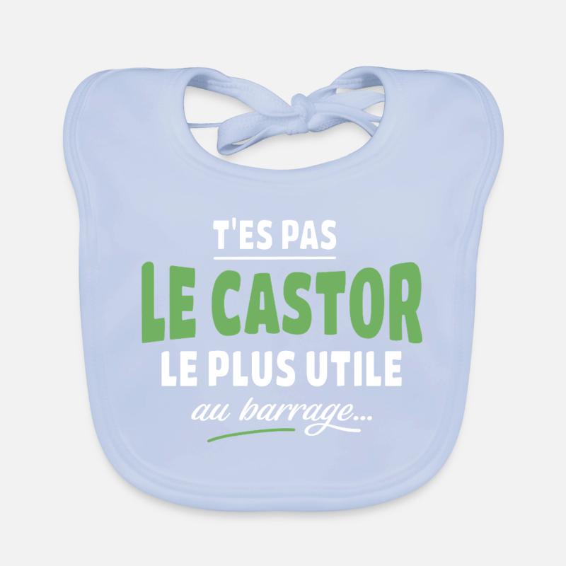 Tes pas le castor le plus utile Bavoir bio Bébé