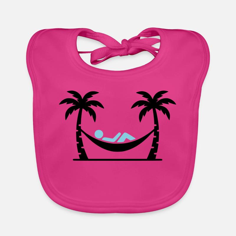 Hammock Two Palm Trees Organic Baby Bibs