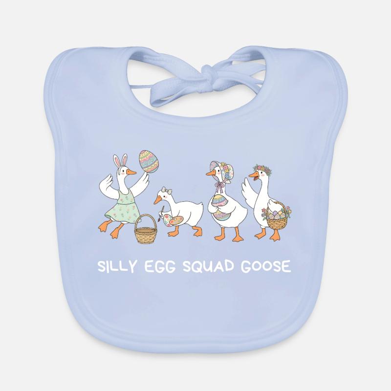 Silly Egg Squad Goose Ostern Baby Bio-Lätzchen