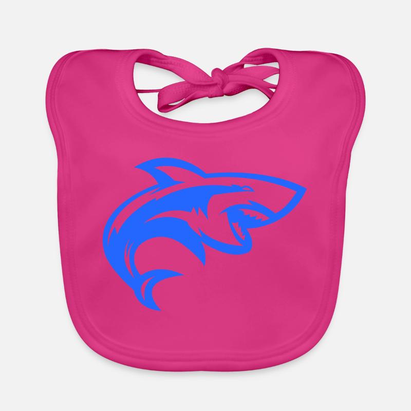 Silhouette du requin bleu Bavoir bio Bébé