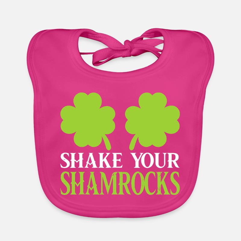 Shamrock Shake Motif Organic Baby Bibs