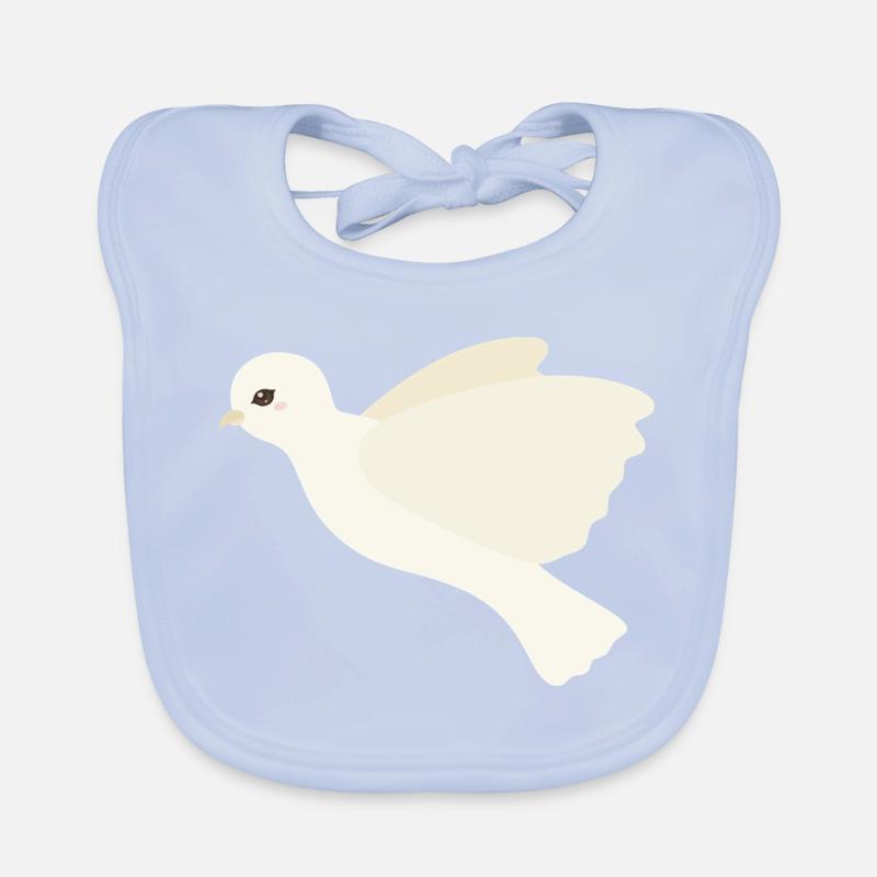 Elfenbeintaube im Flug Baby Bio-Lätzchen