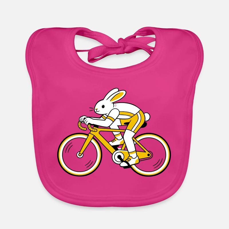 Lièvre sur un vélo de course Bavoir bio Bébé