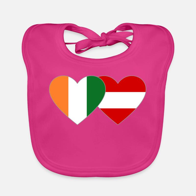 Cœur du drapeau de la Côte d’Ivoire Bavoir bio Bébé