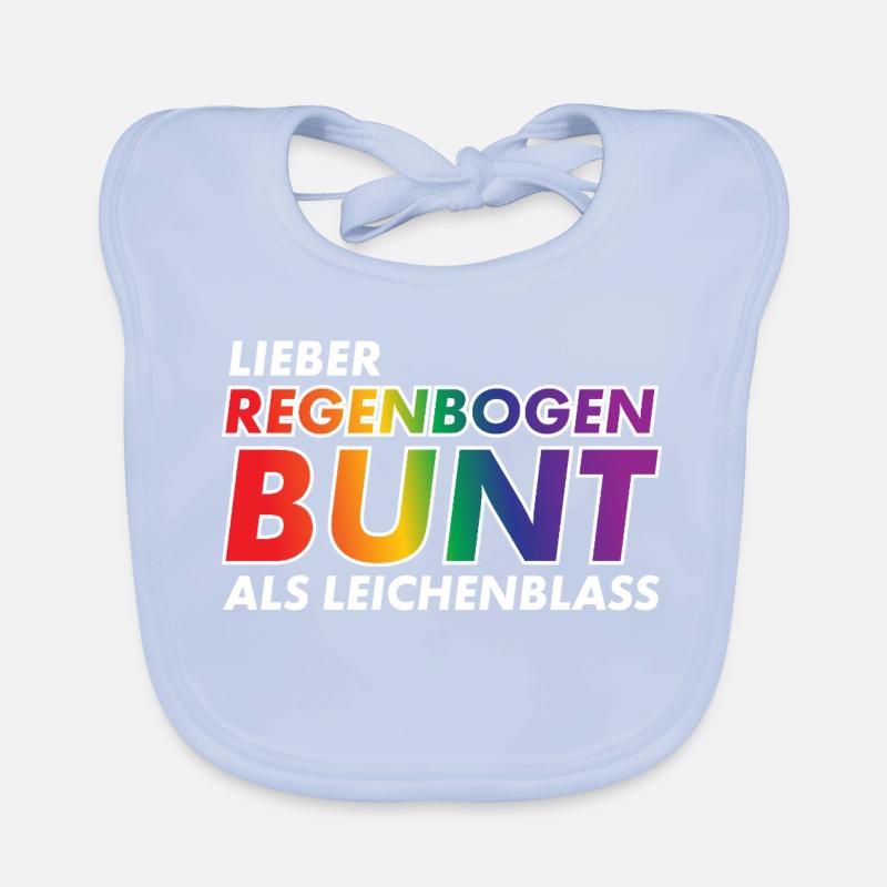 Lieber Regenbogen bunt statt Leichenblass / Gay Baby Bio-Lätzchen