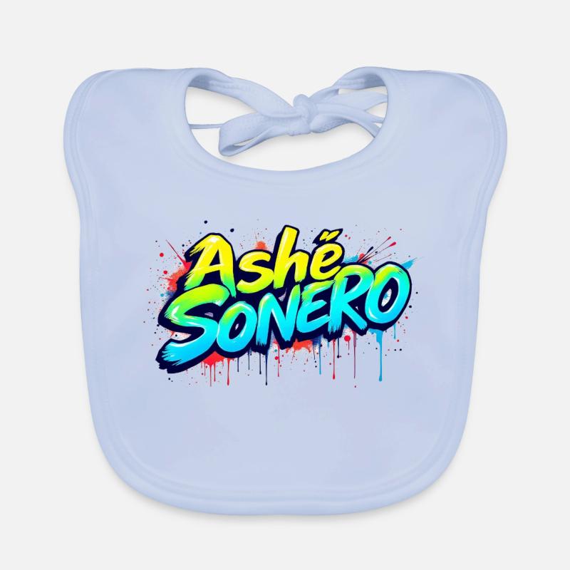 Ashe Sonero Graffiti-Regenbogen Baby Bio-Lätzchen