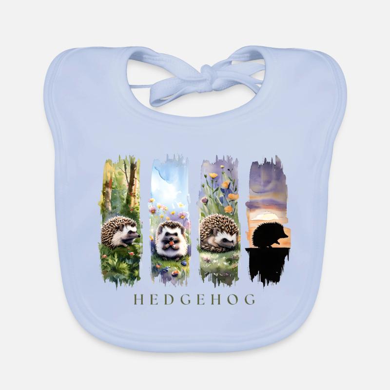 Motif nature de hérisson mignon Bavoir bio Bébé