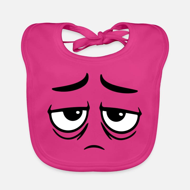 Grumpy sad disappointed face funny Organic Baby Bibs
