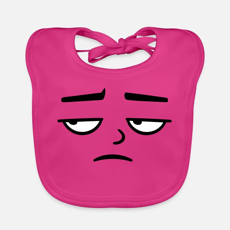 Grumpy sad disappointed face funny Organic Baby Bibs