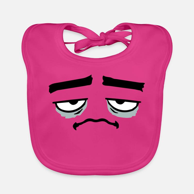 Grumpy sad disappointed face funny Organic Baby Bibs