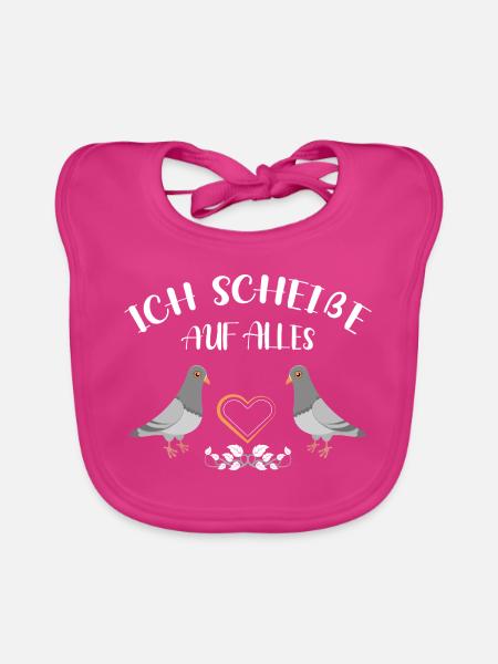 Taubenflüsterer brieftaubenzucht Taubenzüchter - Baby Bio-Lätzchen - Fuchsia
