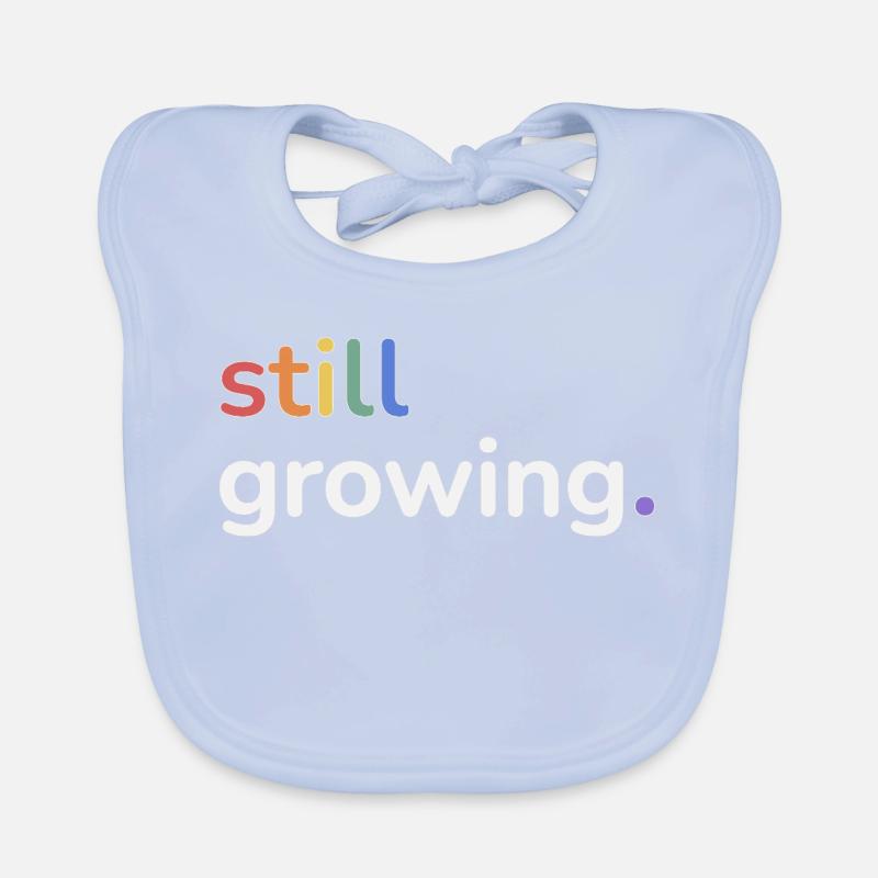 Still Growing Pride Regenbogen minimalistisch Baby Bio-Lätzchen