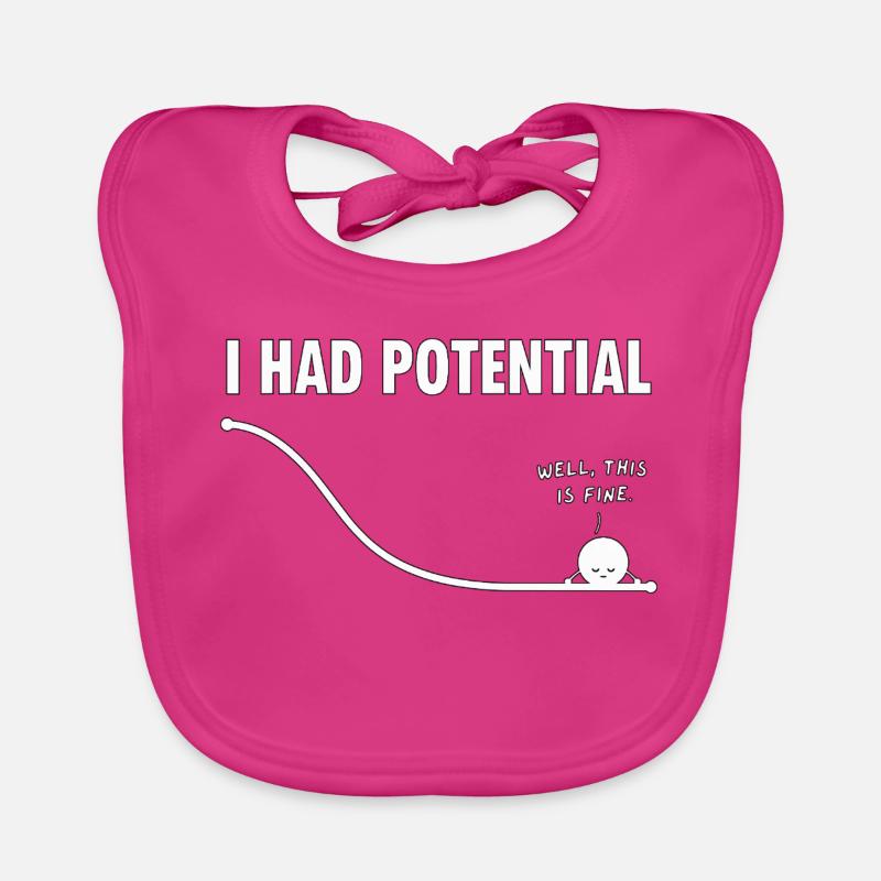 I Had Potential Curves Humor Organic Baby Bibs