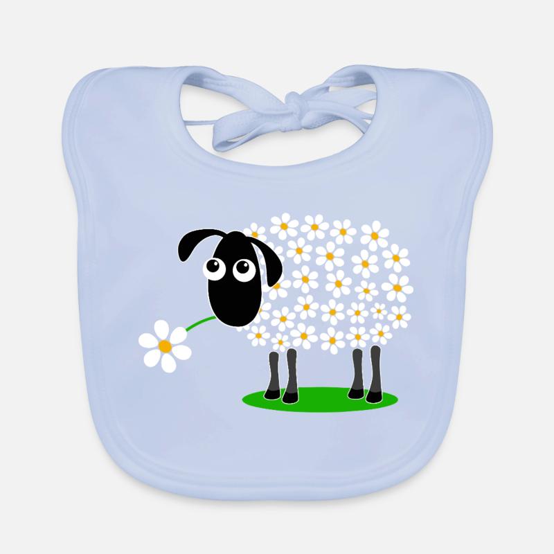 Daisy Parade Schaf-Cartoon Baby Bio-Lätzchen