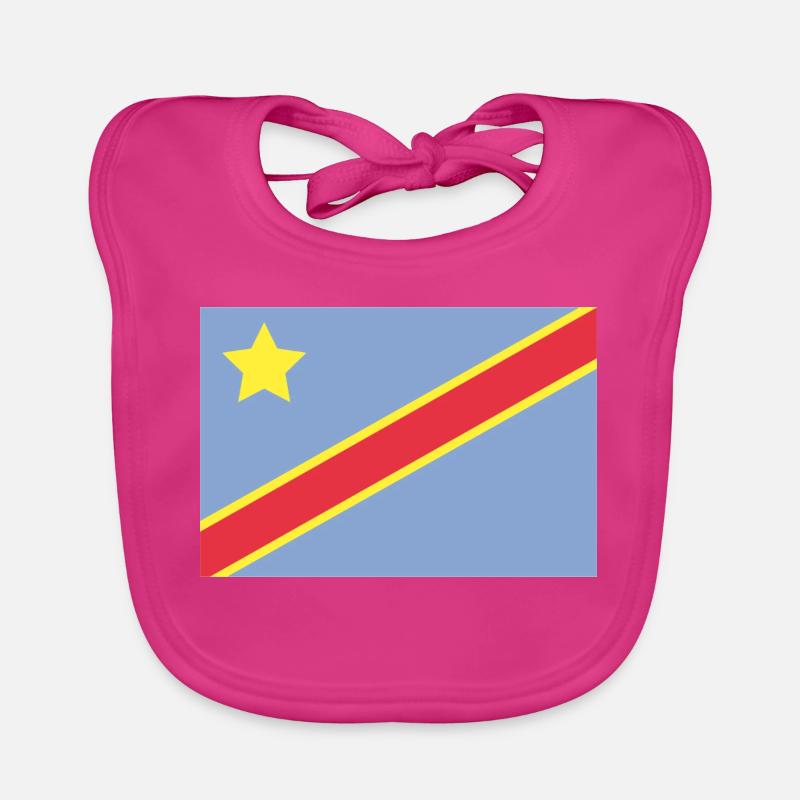 Congo flag Organic Baby Bibs