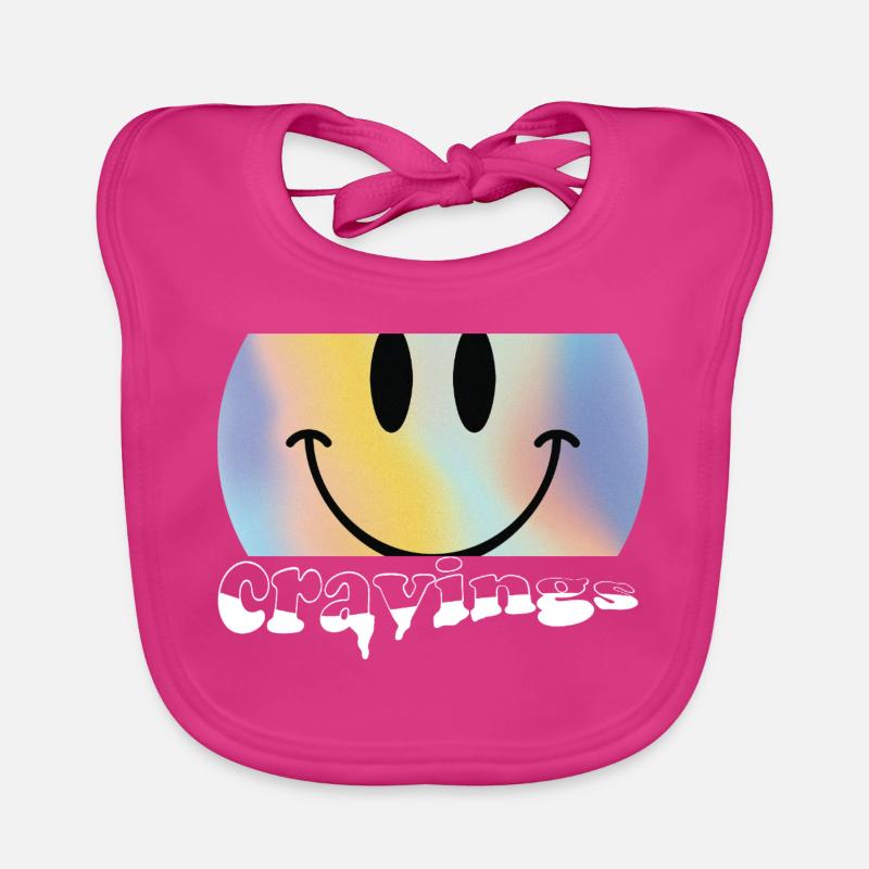 Tie-Dye Cravings Logo - Baby Bio-Lätzchen - Fuchsia
