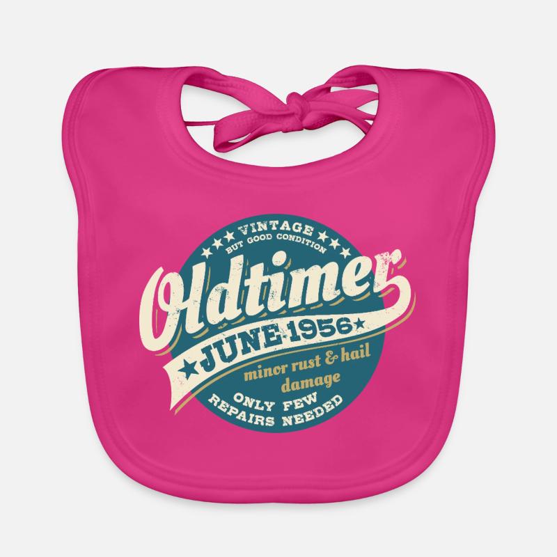 Oldtimer Juni 1956 | Geburtstag Geschenk Baby Bio-Lätzchen