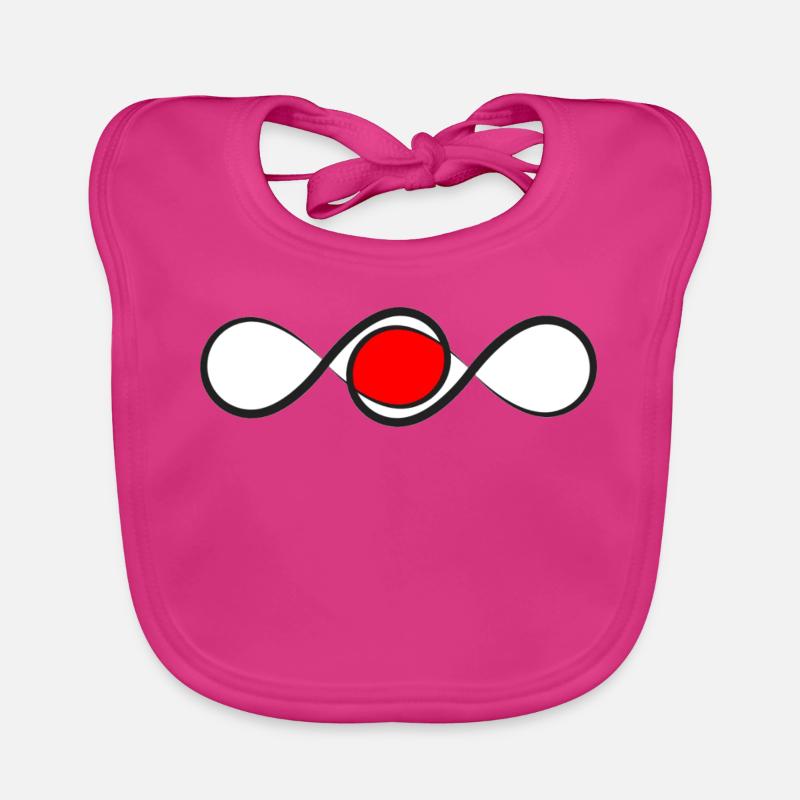 Ligne éternelle avec accent rouge Bavoir bio Bébé