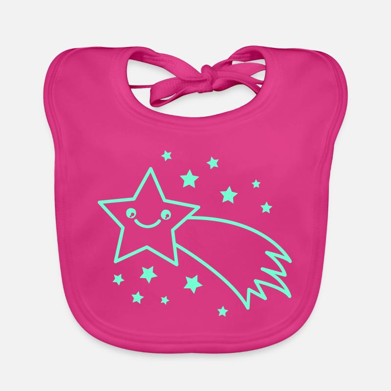 Smiling Star Comet Organic Baby Bibs