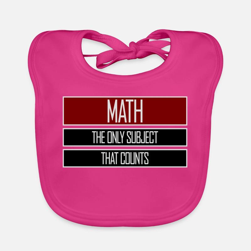 Les mathématiques La seule matière qui compte Nerd Mathe Logo Bavoir bio Bébé