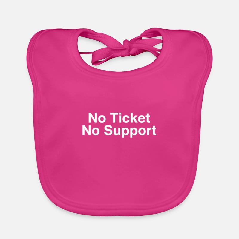 No Ticket No Support Computer Scientist IT Administrator Organic Baby Bibs