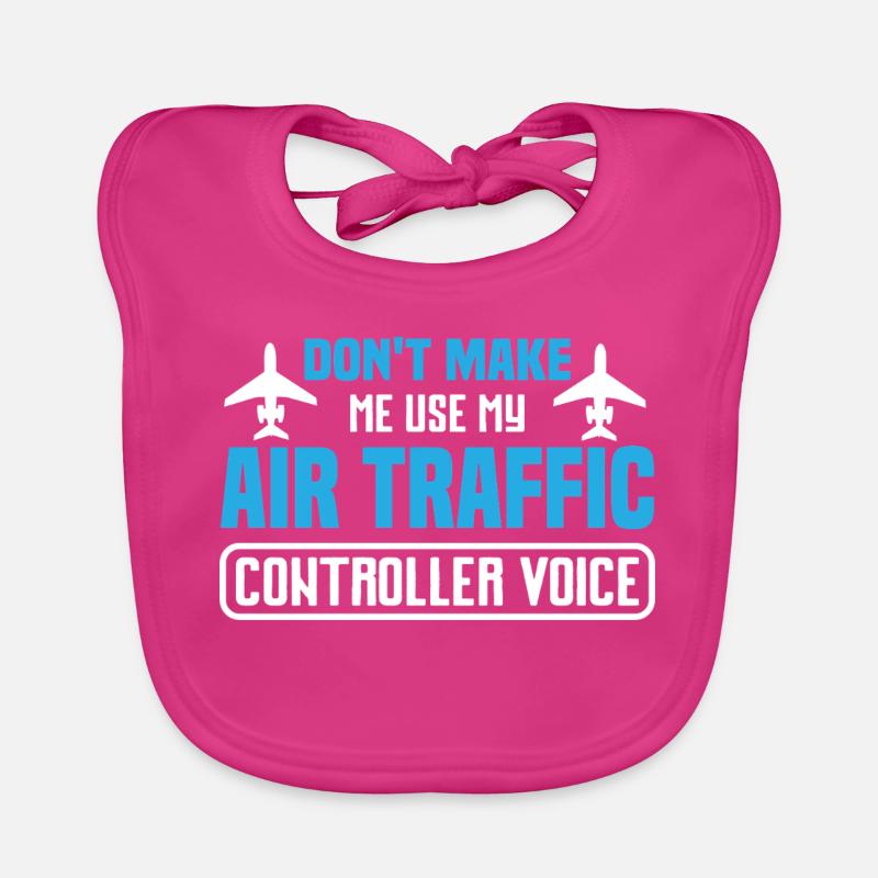 Air Traffic Controller Voice Organic Baby Bibs